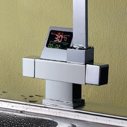 Juno Thermostatic Digital Disply Kitchen Sink Faucet Pure Copper Kitchen Faucet