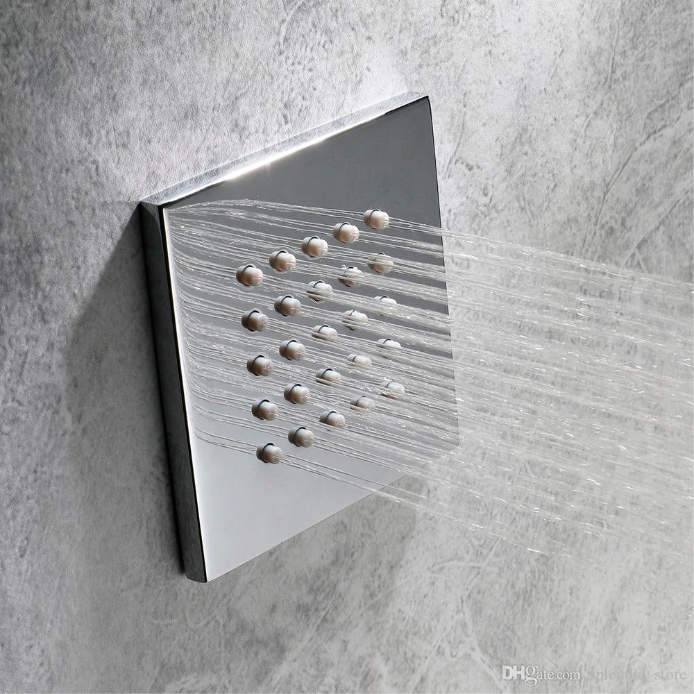 Juno Toulouse 24 LED Rain Shower Head Thermostatic Shower Valve Set