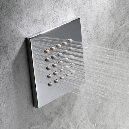 Juno Toulouse 24 LED Rain Shower Head Thermostatic Shower Valve Set