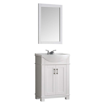 Juno Traditional White 24" Bathroom Vanity Set