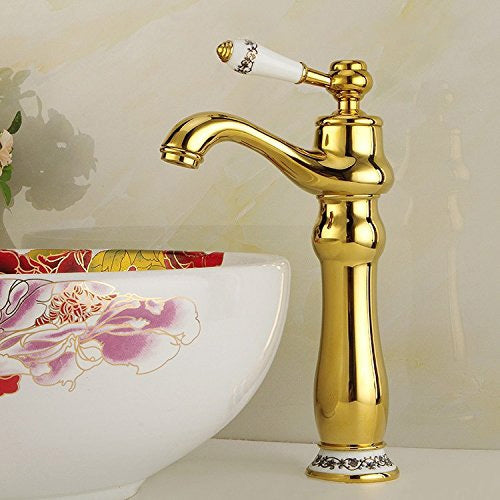 Juno Vessel Sink Faucet in Gold Faucet