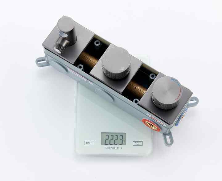 Juno Wall Mounted Dual Handle Rainfall Head Shower Set