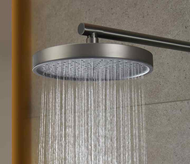 Juno Wall Mounted Dual Handle Rainfall Head Shower Set