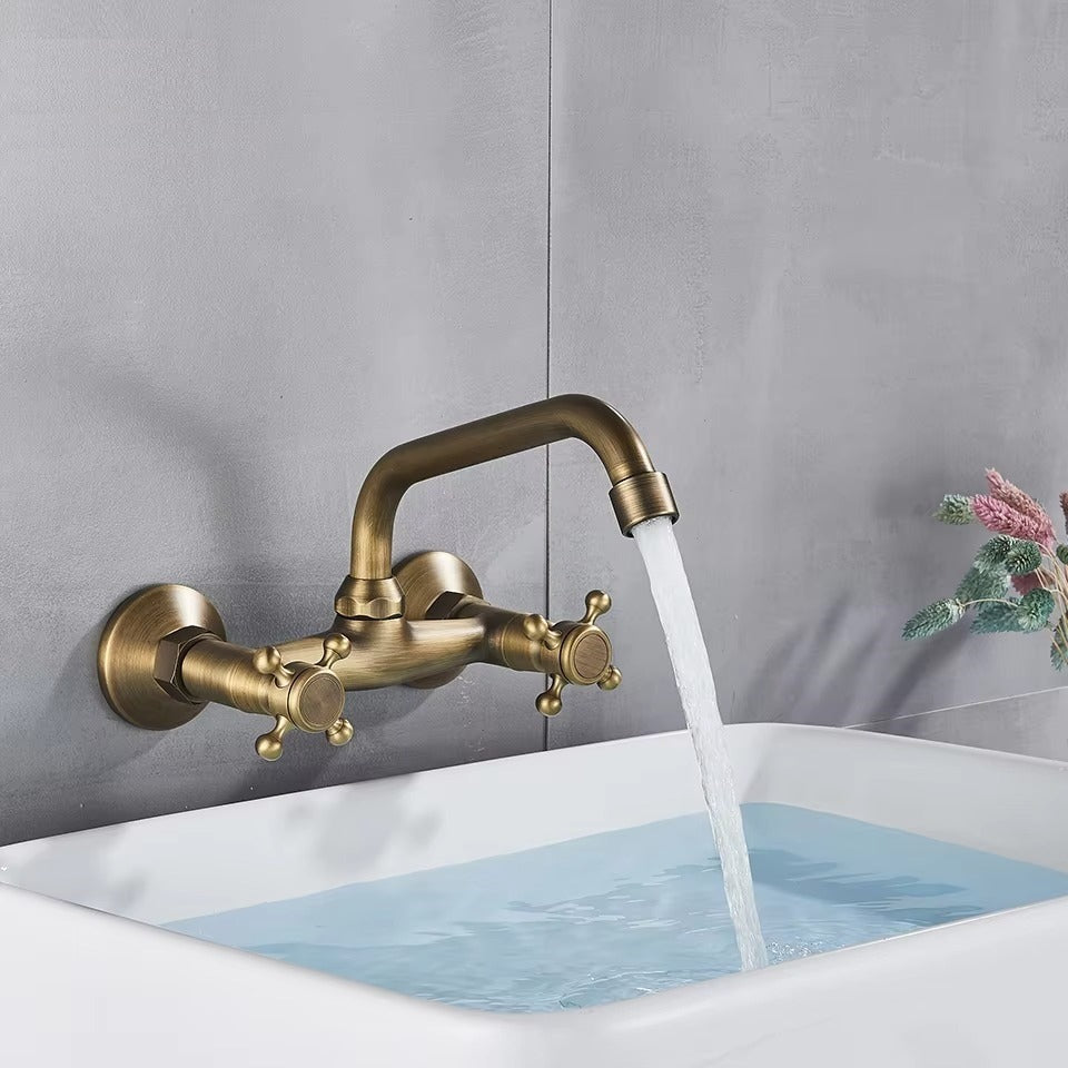 juno brass kitchen faucet dual handle