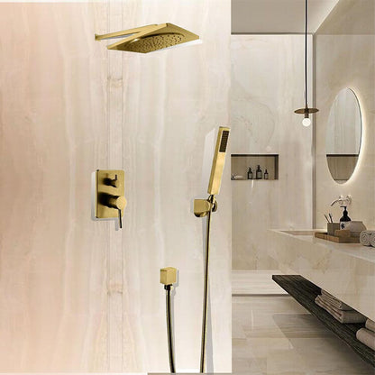 Juno Wall Mount Gold Shower Head 
