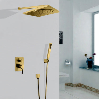 Juno Wall Mount Gold Shower Head 
