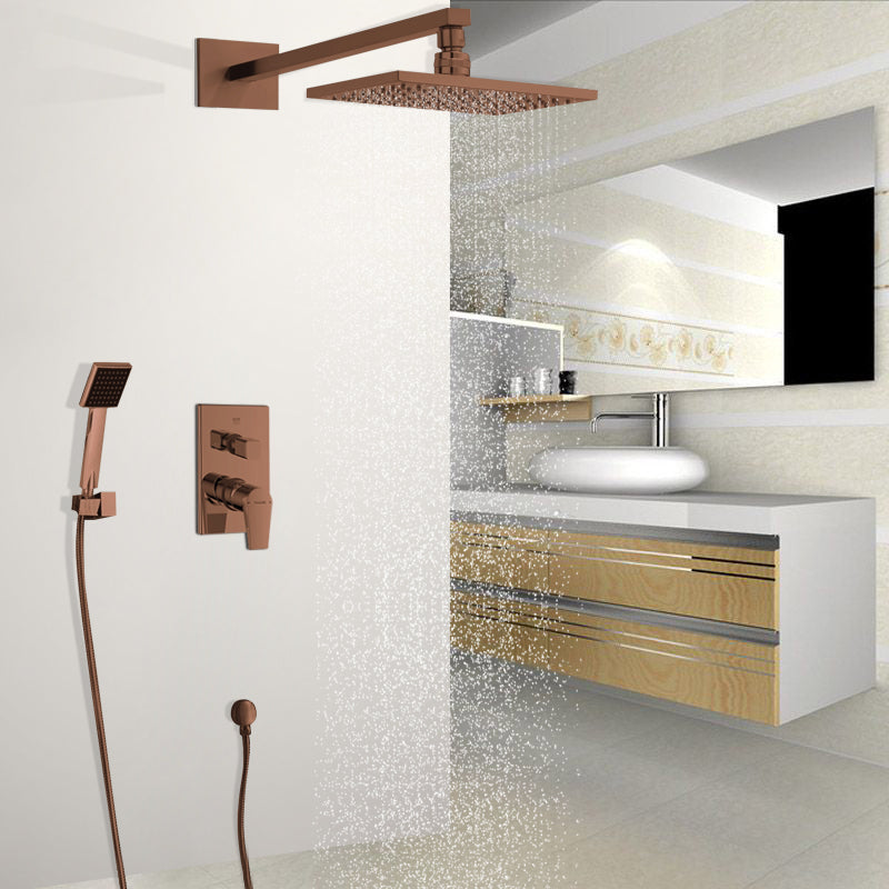 Juno Wall Mount Oil-Rubbed Bronze Rain Shower Head with Hand Shower