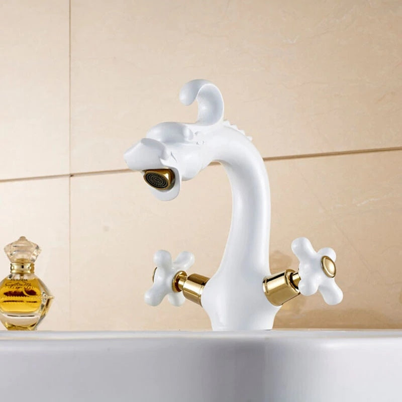 Juno White Dragon Bathroom Faucet