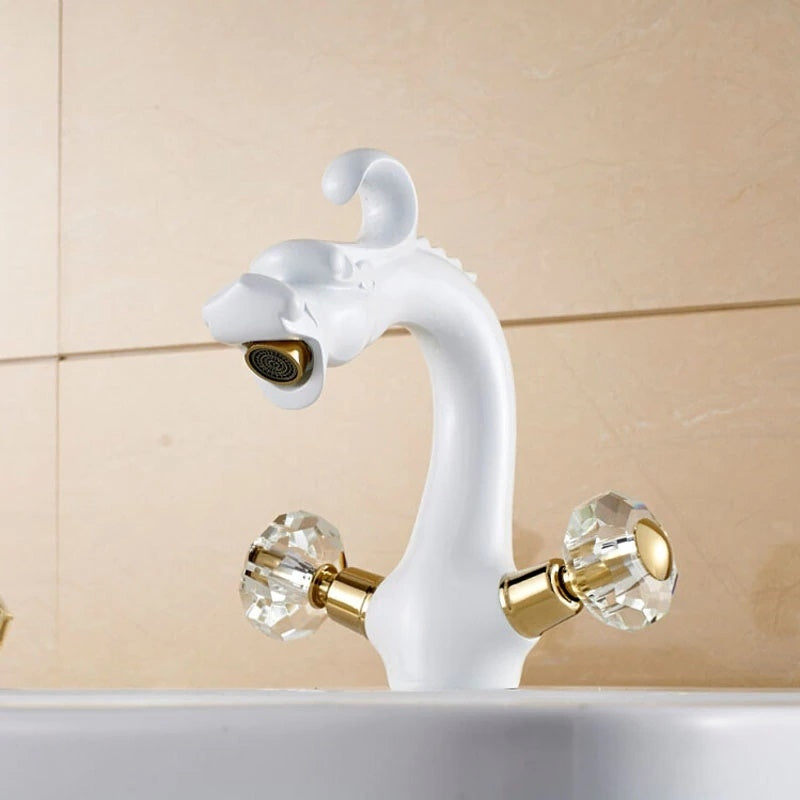 Juno White Dragon Bathroom Faucet