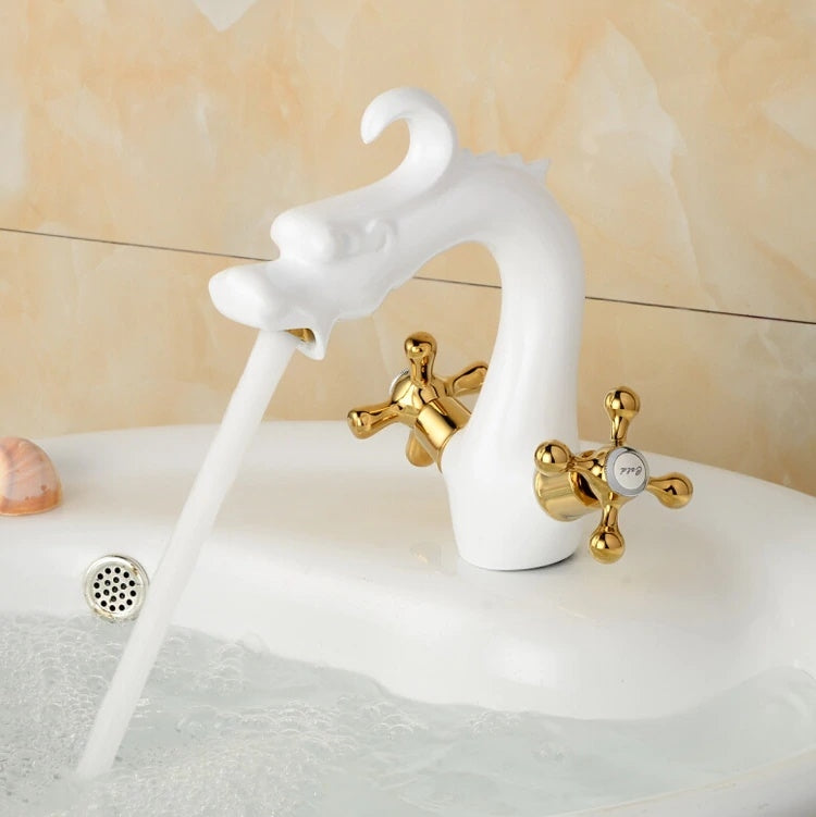Juno White Dragon Bathroom Faucet