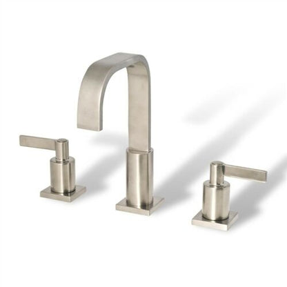 Juno Widespread Dual Handle Deck Mount Bathroom Sink Faucet Brushed Nickel