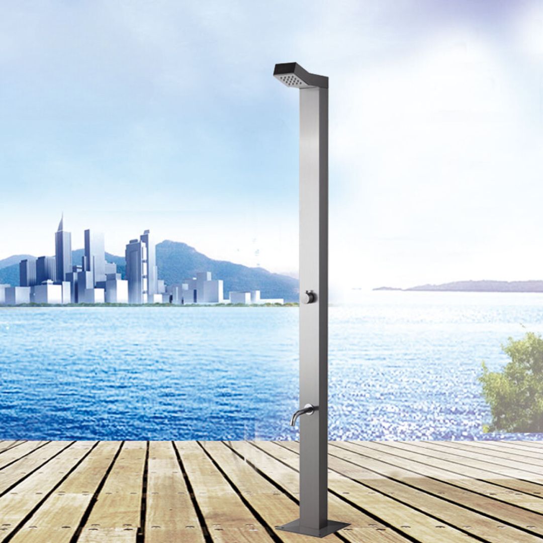 Juno Classical Design Stainless Steel Finish Outdoor Shower Stand