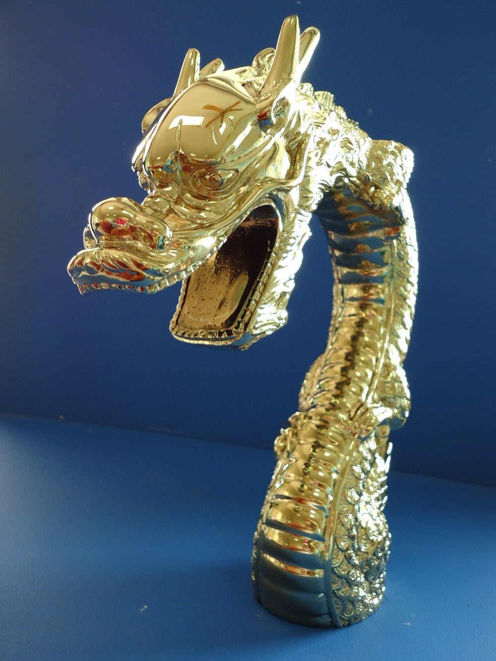 Gold Dragon Crystal Handle Shower Faucet With Handheld Shower  