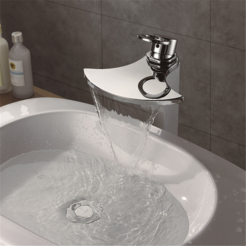 Kayla Copper Waterfall Bathroom Sink Faucet
