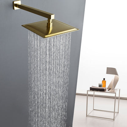 Juno Commercials Ceiling & Wall Mount Brushed Gold Luxury Shower Head & Arm