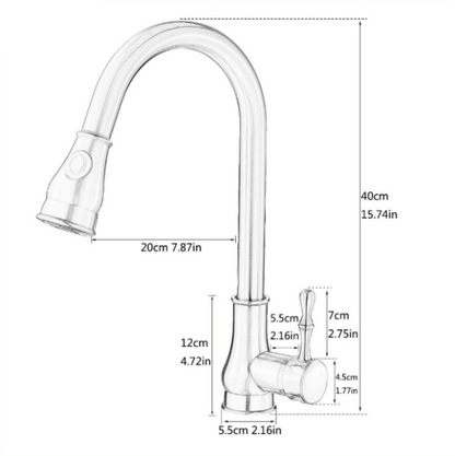 Kitchen Faucet Single Handle With Faucet Coverage Plate Bronze, Brushed, Chrome