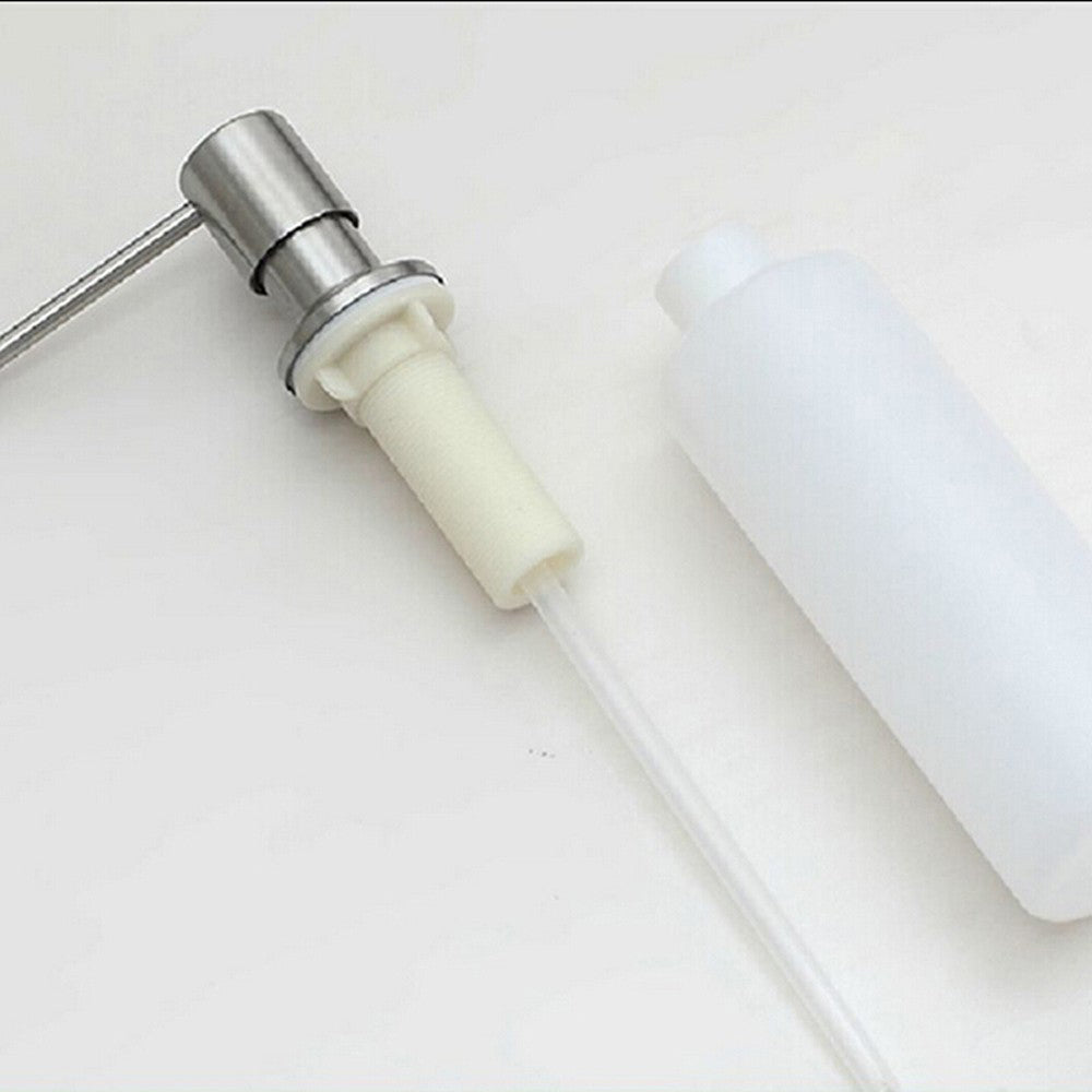 Luxury Kitchen Dual Faucet Chrome Finish Single Lever Deck Mount with Soap Dispenser