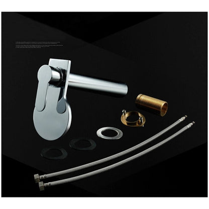 Kylie Deck Mounted Waterfall Chrome Finish Bathroom Sink Faucet