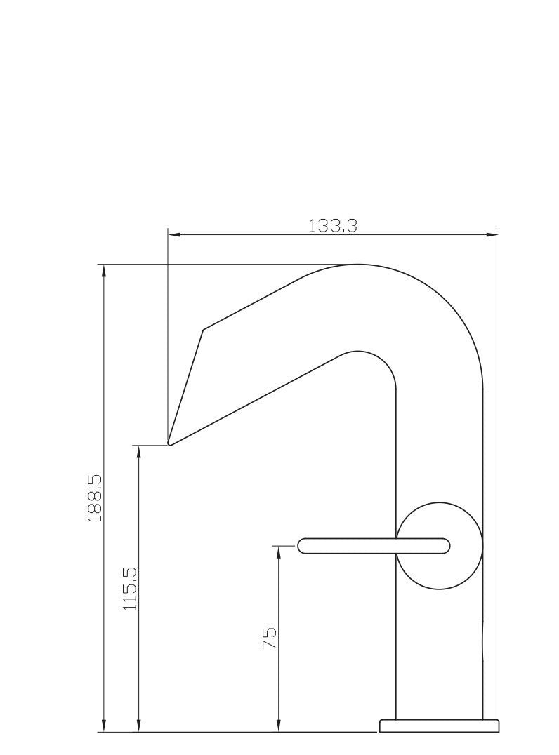 La Paz Sink Single Hole Faucet Mixer In Black Finish
