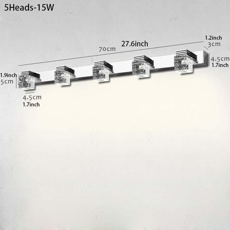 Juno Modern Crystal Cubes Wall LED Vanity Light Bulbs