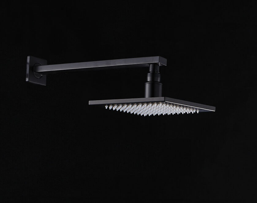 8" Oil Rubbed Bronze Finish LED Shower Set with Hand Shower Brass Diverter