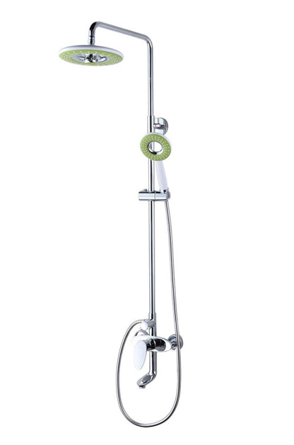 Latest Design 8 Rainfall Waterfall Chrome Finish Shower Faucet Set Bathtub Mixer Tap with Handheld Shower Head