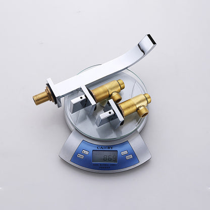 Juno Latori Chrome Finish Wall Mount Bathroom Sink Faucet