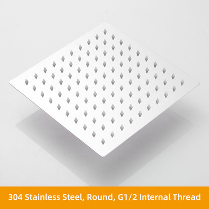 Juno Commercials Ceiling Mount Round & Square Chrome High Pressure Stainless Steel Shower Head