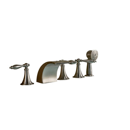 Le Mans 5 Pieces Three Handle Deck Mount Bath Tub Faucet