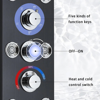 LED Waterfall Shower Column with Digital Display & Massage Jets - image 3