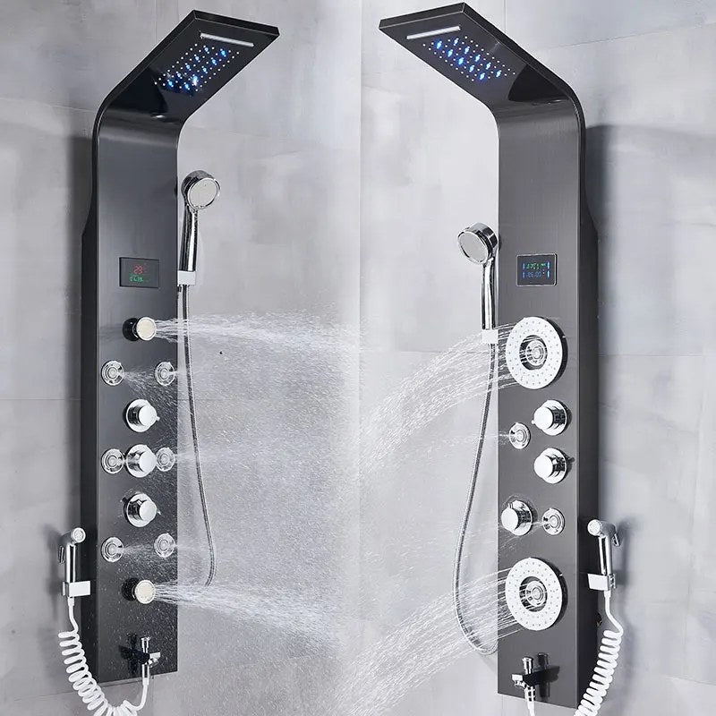 LED Waterfall Shower Column with Digital Display & Massage Jets - image 5