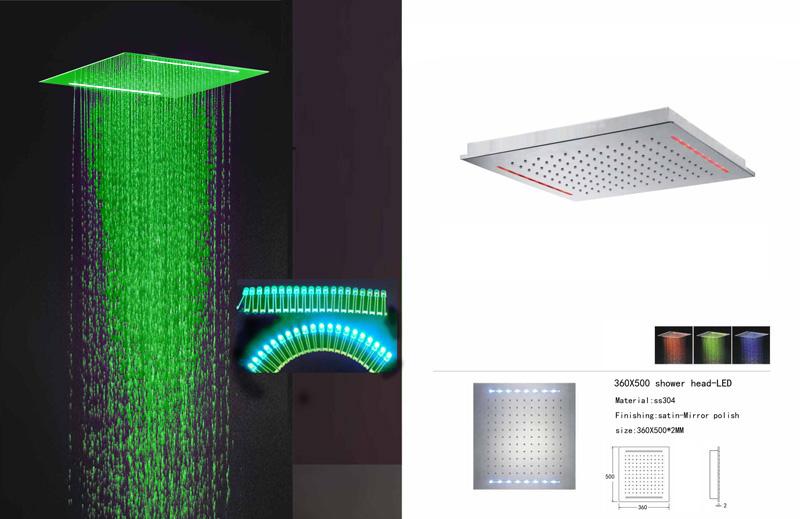 Quito Led Shower Faucet With Thermostatic Digital Shower Valve And Hand Shower