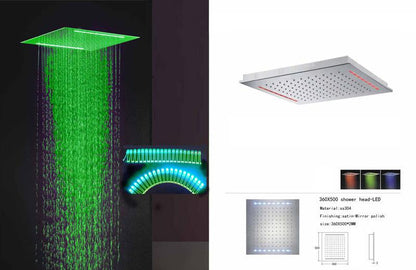 Quito Led Shower Faucet With Thermostatic Digital Shower Valve And Hand Shower