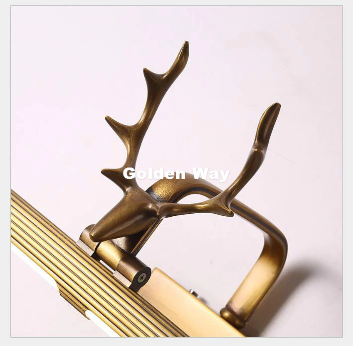 Juno New Wall Mount Antique Copper Metallic Finish Deer LED Bathroom Mirror Light Cover