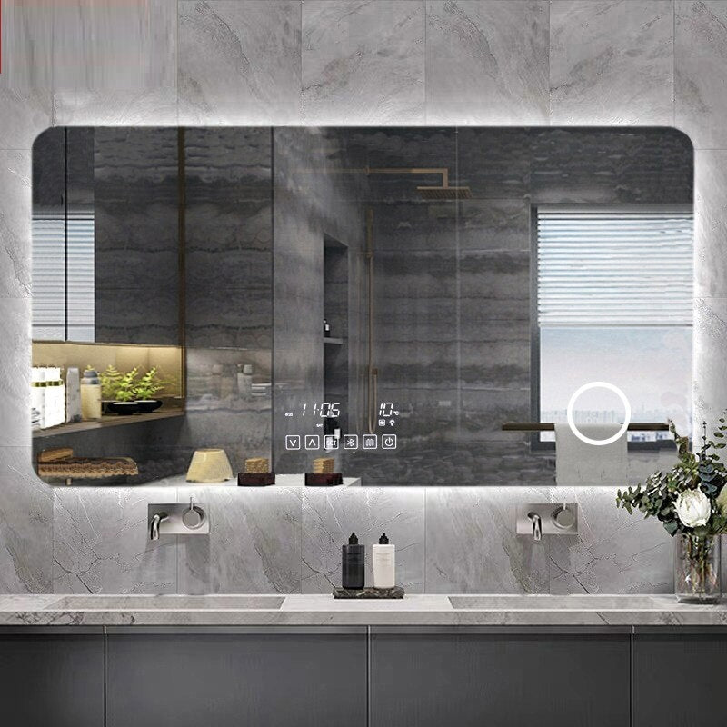 Juno Frameless Wall Mount Touch Screen Multifunctional LED Bathroom Mirror Fixture