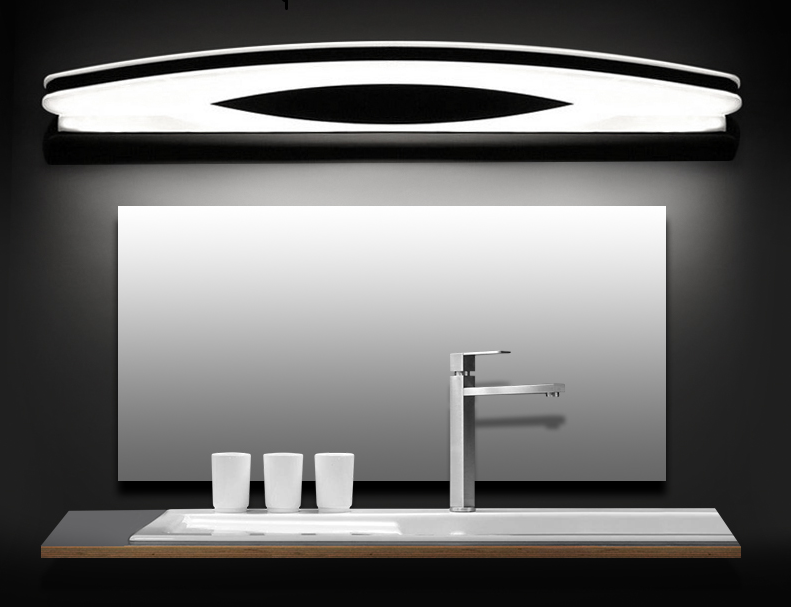 Juno New Stainless Steel Semi Circle Wall Chrome Bathroom Light Fixture LED Mirror Light