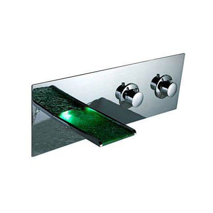 LED Waterfall Faucet with Brass Chrome Finish