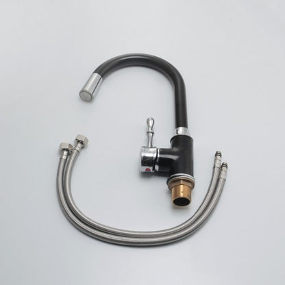 26" New Black Chrome Finish LED Kitchen Sink Faucet