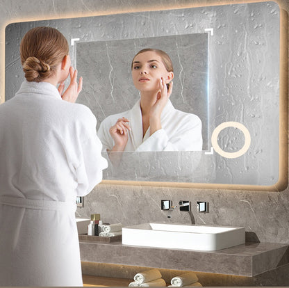 Juno Frameless Wall Mount Touch Screen Multifunctional LED Bathroom Mirror Fixture