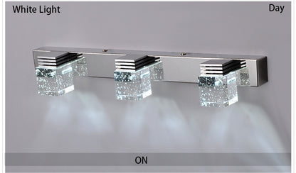 Juno Modern Crystal Cubes Wall LED Vanity Light Bulbs