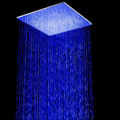 LED Rain Mist 20 Inch Shower Head - Blue