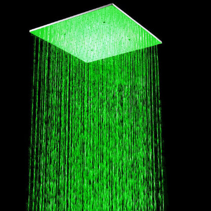 LED Rain Mist 20 Inch Shower Head - Green