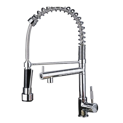 Chrome Finish Brass Body Color Changing LED Pull-Down Kitchen Sprayer 