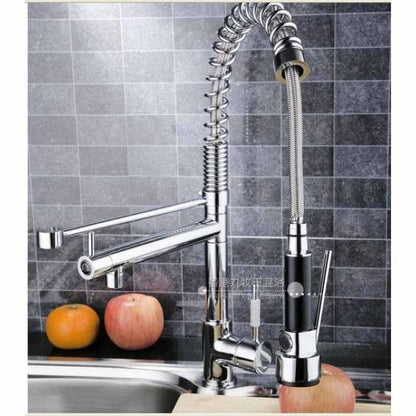 Chrome Finish Brass Body Color Changing LED Pull-Down Kitchen Sprayer 