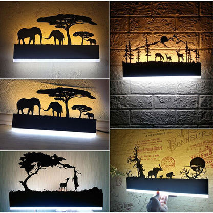 Juno Modern Bathroom Lighting Black LED Scenic Wall Sconce light Fixture