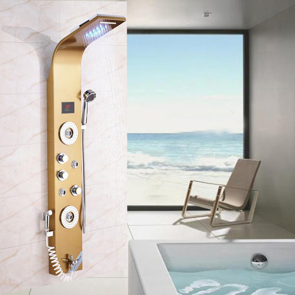LED Shower Column Massage Jets With Hand Shower Set