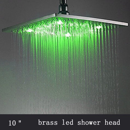 Square LED Shower Head - Ceiling Mount LED Showerhead