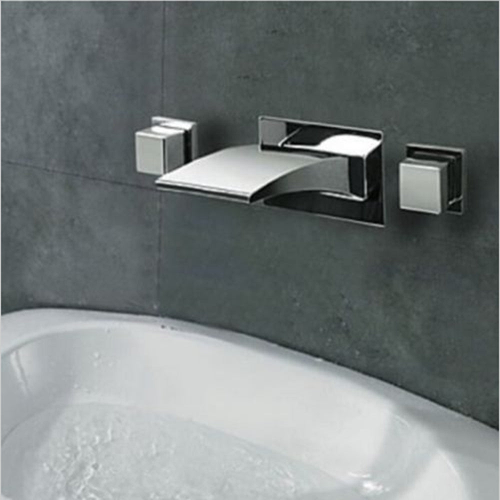 Lucca LED Waterfall Bathroom Sink Faucet Tub Mixer Tap