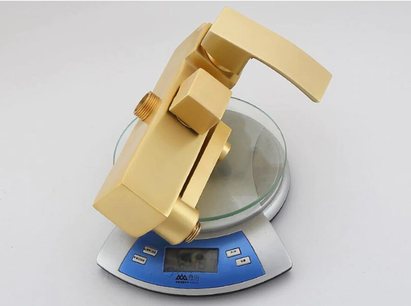 Juno Luxury Brushed Gold Wall Shower Mixer & Handheld Shower