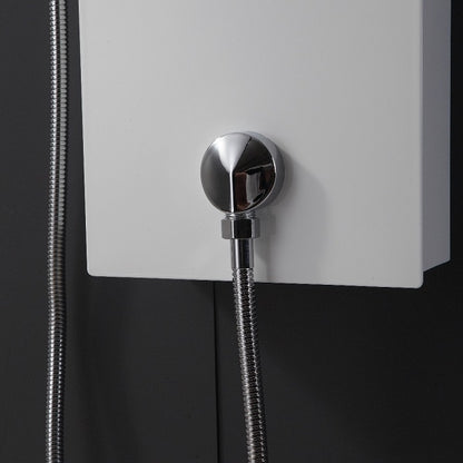 Luxury Design Stainless Steel Brushed Nickle LED Massage Shower Panel